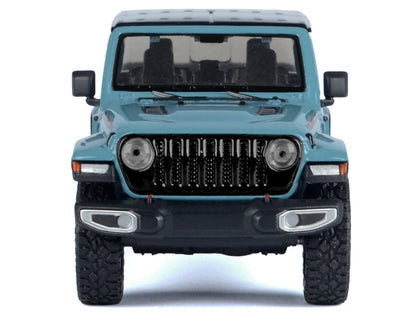 2021 Jeep Gladiator Rubicon (Closed Top) Pickup Truck Blue with Black Top 1/24-1/27 Diecast Model Car by Motormax by Motormax