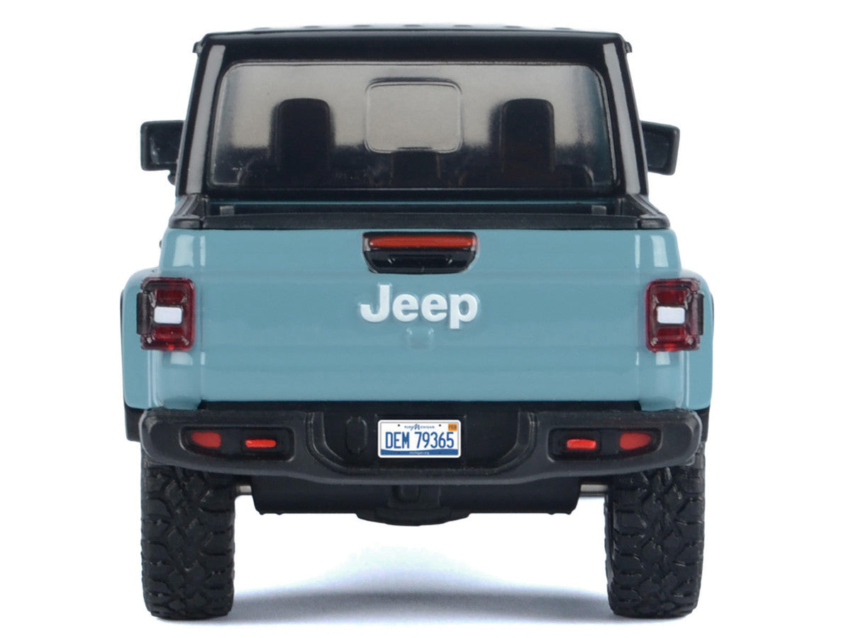 2021 Jeep Gladiator Rubicon (Closed Top) Pickup Truck Blue with Black Top 1/24-1/27 Diecast Model Car by Motormax by Motormax