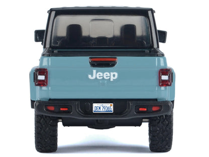 2021 Jeep Gladiator Rubicon (Closed Top) Pickup Truck Blue with Black Top 1/24-1/27 Diecast Model Car by Motormax by Motormax