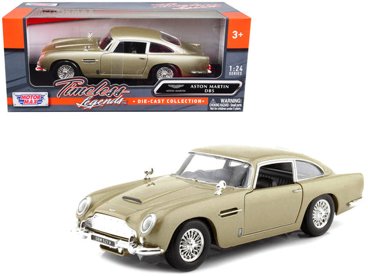 Aston Martin DB5 RHD (Right Hand Drive) Gold Metallic "Timeless Legends" Series 1/24 Diecast Model Car by Motormax by Motormax