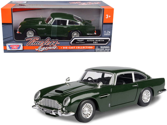 Aston Martin DB5 RHD (Right Hand Drive) Dark Green "Timeless Legends" Series 1/24 Diecast Model Car by Motormax by Motormax