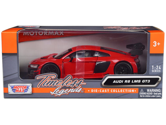 Audi R8 LMS GT3 Red "Timeless Legends" Series 1/24 Diecast Car Model by Motormax by Motormax