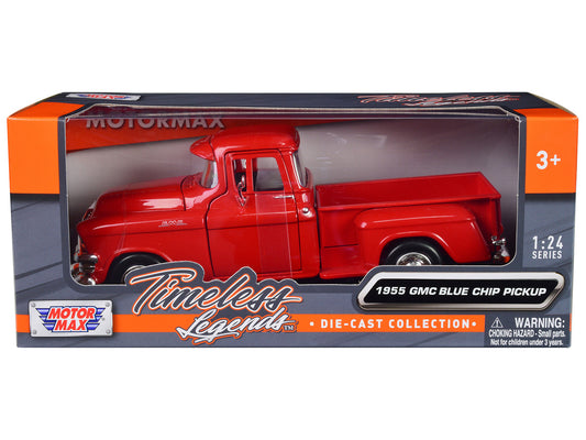 1955 GMC Blue Chip Pickup Truck Red "Timeless Legends" Series 1/24 Diecast Model Car by Motormax by Motormax