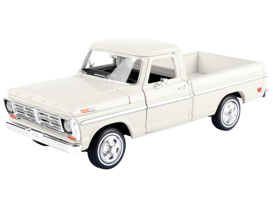 1972 Ford F-100 Pickup Truck Cream "Timeless Legends" Series 1/24 Diecast Model Car by Motormax by Motormax