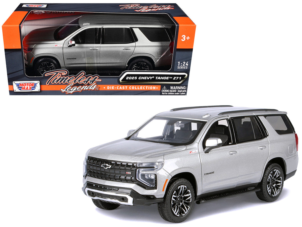 2025 Chevrolet Tahoe Z71 Gray Metallic "Timeless Legends" Series 1/24 Diecast Model Car by Motormax by Motormax