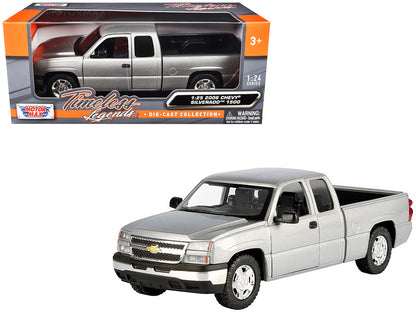 2006 Chevrolet Silverado 1500 Pickup Truck Gray Metallic "Timeless Legends" Series 1/25 Diecast Model Car by Motormax by Motormax