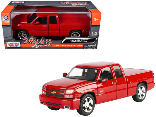 2006 Chevrolet Silverado SS Pickup Truck Red "Timeless Legends" Series 1/25 Diecast Model Car by Motormax by Motormax