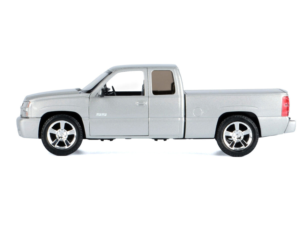2006 Chevrolet Silverado SS Pickup Truck Silver Metallic "Timeless Legends" Series 1/25 Diecast Model Car by Motormax by Motormax