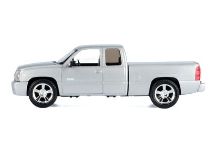 2006 Chevrolet Silverado SS Pickup Truck Silver Metallic "Timeless Legends" Series 1/25 Diecast Model Car by Motormax by Motormax