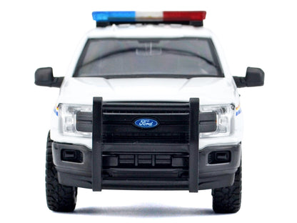 2019 Ford F-150 Lariat Crew Cab Pickup Truck "Royal Canadian Mounted Police" White with Flashing Light Bar and Front and Rear Lights and Sounds "Law Enforcement and Public Service" Series 1/24-1/27 Diecast Model Car by Motormax