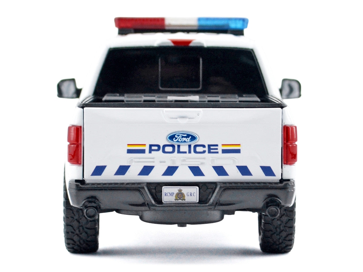 2019 Ford F-150 Lariat Crew Cab Pickup Truck "Royal Canadian Mounted Police" White with Flashing Light Bar and Front and Rear Lights and Sounds "Law Enforcement and Public Service" Series 1/24-1/27 Diecast Model Car by Motormax