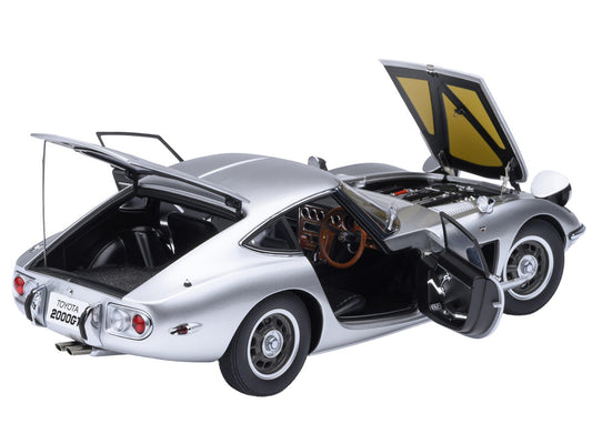 1967 Toyota 2000GT RHD (Right Hand Drive) Silver Metallic 1/18 Model Car by Autoart by Autoart
