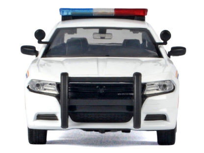 2023 Dodge Charger Pursuit Police Car "Royal Canadian Mounted Police (RCMP)" White with Flashing Light Bar and Front and Rear Lights and Sound 1/24 Diecast Model Car by Motormax by Motormax