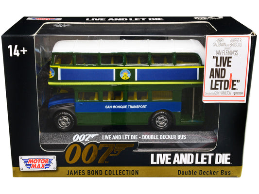 Double Decker Bus "San Monique Transport" James Bond 007 "Live and Let Die" (1973) Movie "James Bond Collection" Series Diecast Model Car by Motormax by Motormax
