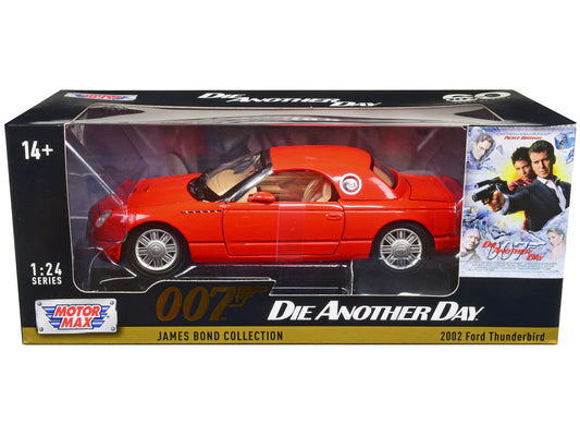 2002 Ford Thunderbird Orange James Bond 007 "Die Another Day" (2002) Movie "James Bond Collection" Series 1/24 Diecast Model Car by Motormax by Motormax