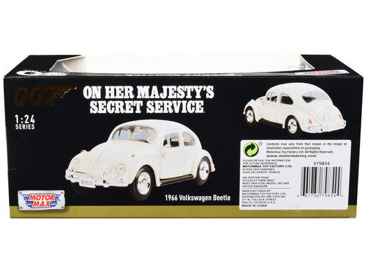 1966 Volkswagen Beetle White James Bond 007 "On Her Majesty's Secret Service" (1969) Movie "James Bond Collection" Series 1/24 Diecast Model Car by Motormax by Motormax