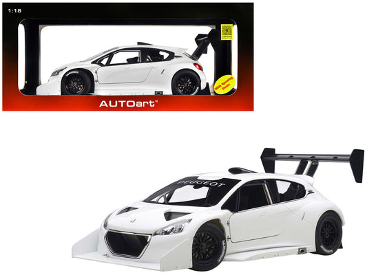 2013 Peugeot 208 T16 Pikes Peak Race Car Plain White Version 1/18 Model Car by Autoart by Autoart