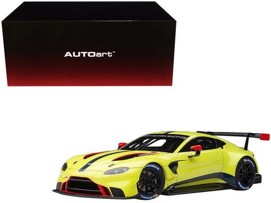 2018 Aston Martin Vantage GTE Le Mans PRO Presentation Car Lemon Green Metallic with Carbon and Red Accents "Aston Martin Racing" 1/18 Model Car by Autoart by Autoart
