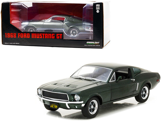 1968 Ford Mustang GT Fastback Highland Green Metallic 1/24 Diecast Model Car by Greenlight by Greenlight