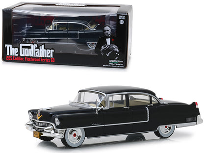 1955 Cadillac Fleetwood Series 60 Black "The Godfather" (1972) Movie 1/24 Diecast Model Car by Greenlight by Greenlight