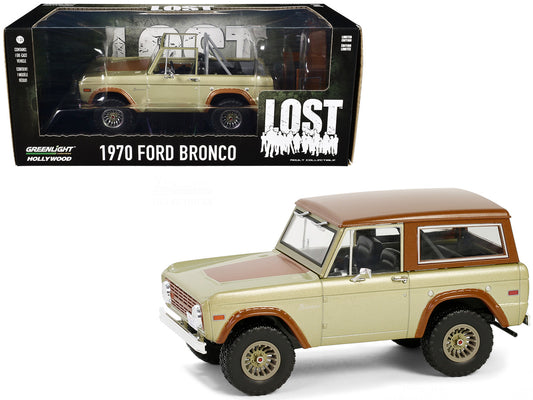 1970 Ford Bronco Gold Metallic with Brown Hood and Top "Lost" (2004-2010) TV Series "Hollywood" Series 20 1/24 Diecast Model Car by Greenlight by Greenlight
