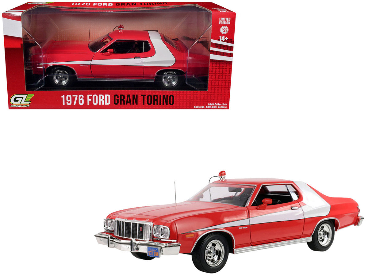 1976 Ford Gran Torino Red with White Graphics "Hollywood Greatest Hits" Series 1/24 Diecast Model Car by Greenlight by Greenlight