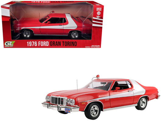 1976 Ford Gran Torino Red with White Graphics "Hollywood Greatest Hits" Series 1/24 Diecast Model Car by Greenlight by Greenlight