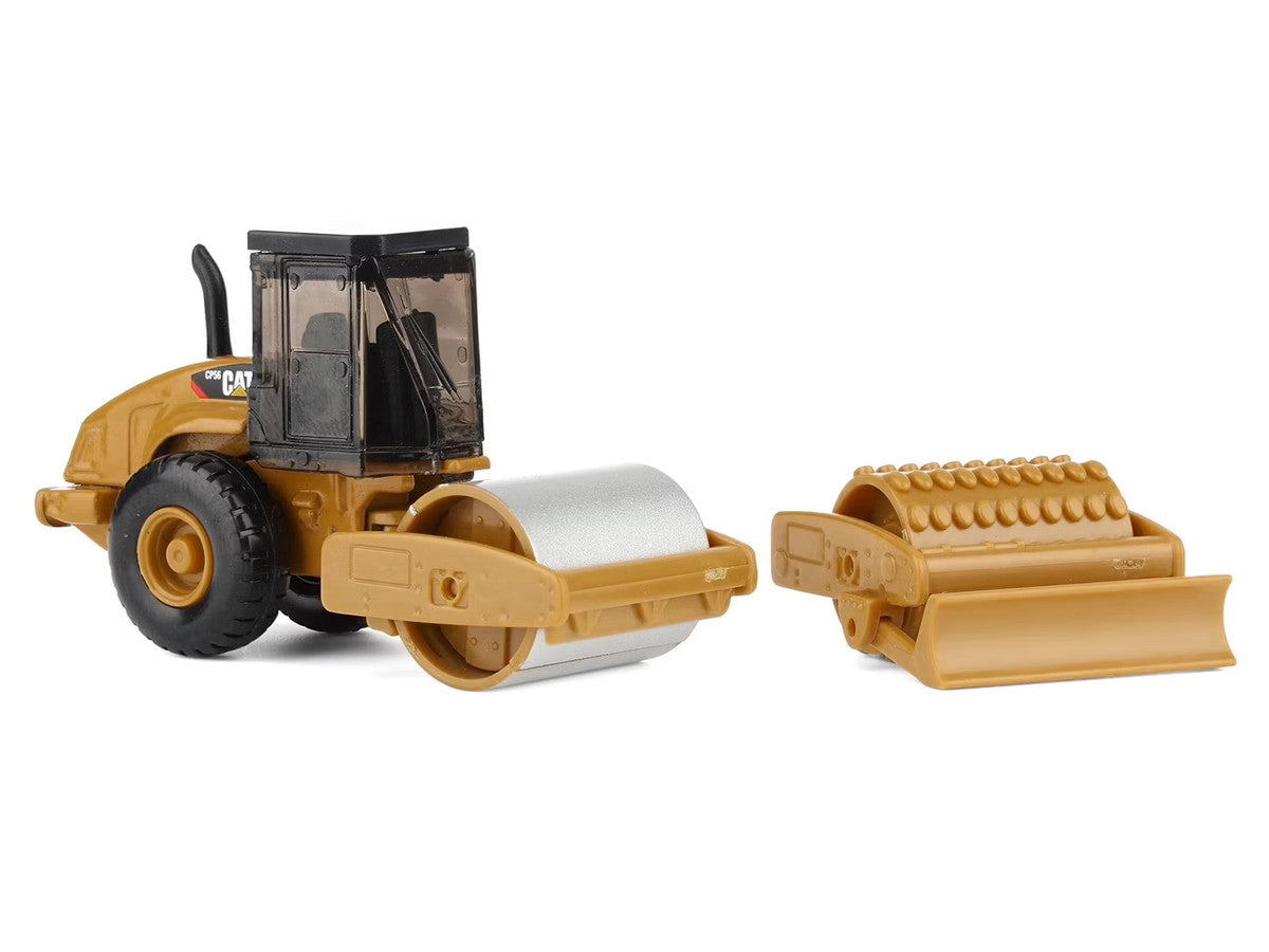 CAT Caterpillar CS56 Roller with Interchangeable Front Attachment Yellow 1/87 (HO) Diecast Model by Diecast Masters by Diecast Masters