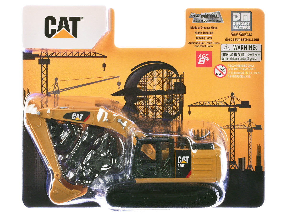 CAT Caterpillar 320F L Excavator with Interchangeable Attachment Yellow 1/64 Diecast Model by Diecast Master-2
