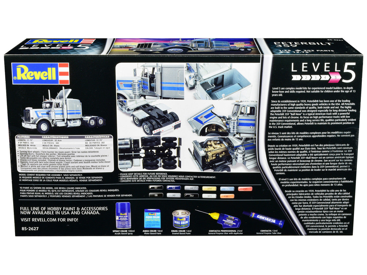 Level 5 Model Kit Peterbilt 359 Truck Tractor 1/25 Scale Model by Revell by Revell