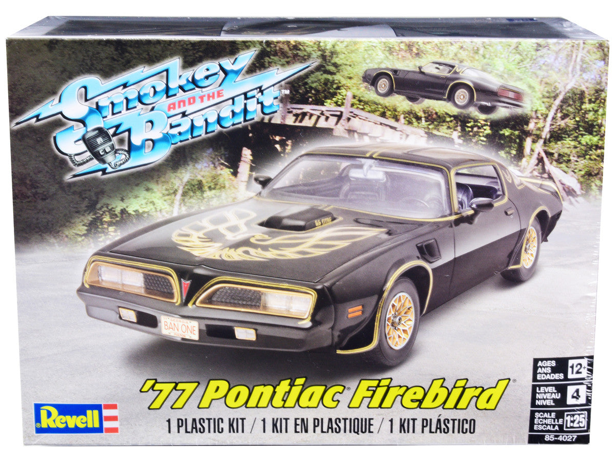 Level 4 Model Kit 1977 Pontiac Firebird "Smokey and the Bandit" (1977) Movie 1/25 Scale Model Car by Revell by Revell