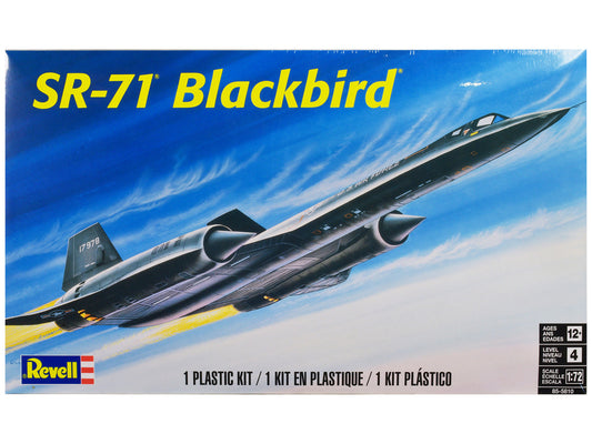 Level 4 Model Kit Lockheed SR-71 Blackbird Reconnaissance Aircraft 1/72 Scale Model by Revell by Revell