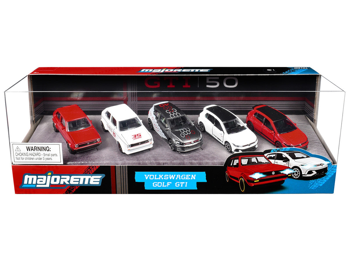 "Volkswagen Gold GTI" 5 Piece Set 1/64 Diecast Model Cars by Majorette-1