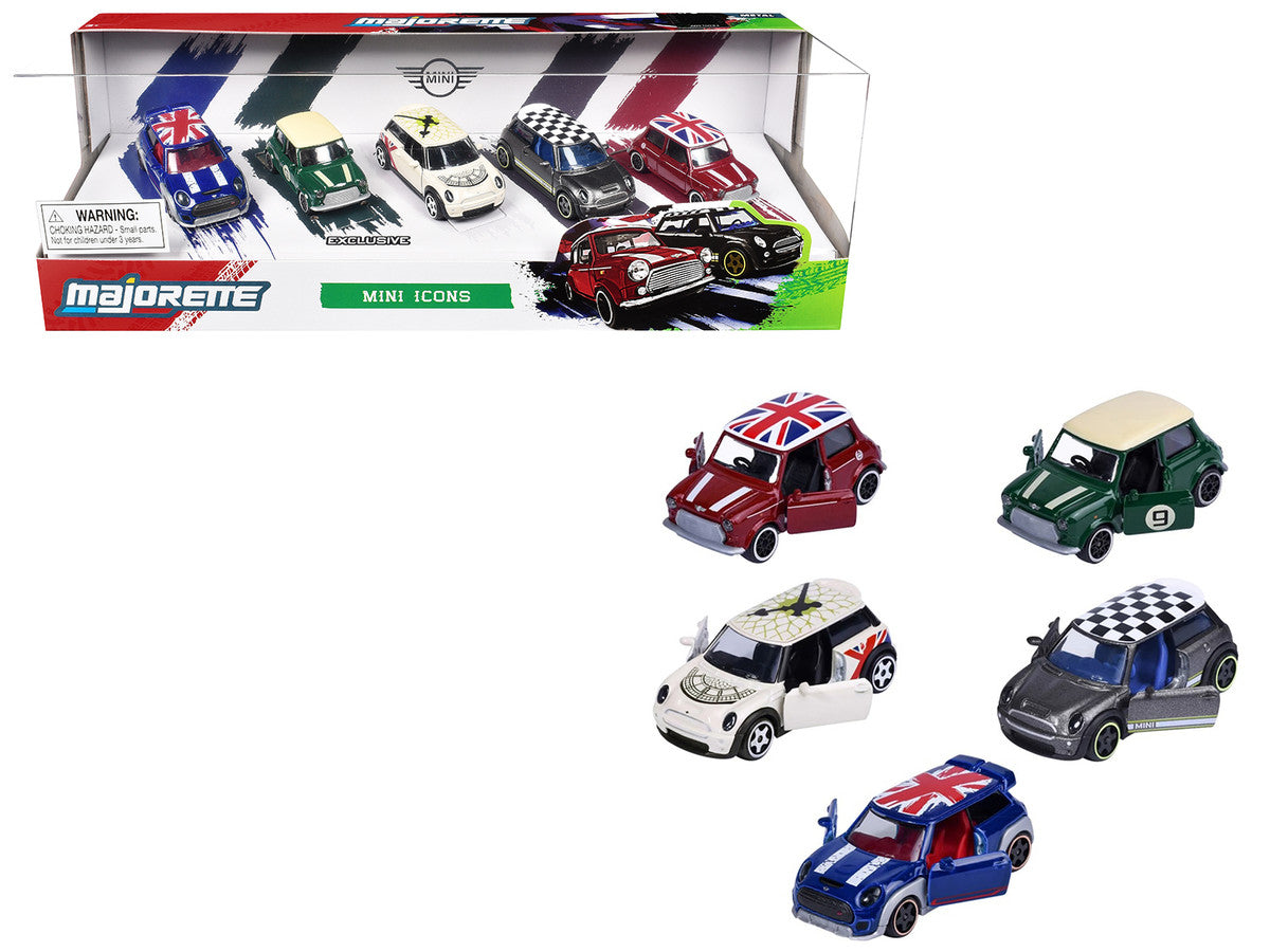 "Mini Icons" 5 Piece Set 1/64 Diecast Model Cars by Majorette-0