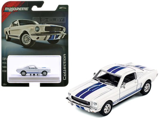 1965 Shelby GT350 White with Blue Stripes "Collection" Series 1/64 Diecast Model Car by Majorette by Majorette