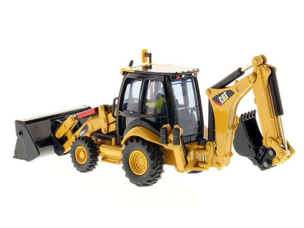 CAT Caterpillar 420E Center Pivot Backhoe Loader with Working Tools with Operator "Core Classics Series" 1/50 Diecast Model by Diecast Masters by Diecast Masters