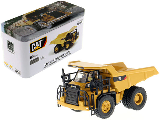 CAT Caterpillar 772 Off-Highway Dump Truck with Operator "High Line" Series 1/87 (HO) Scale Diecast Model by Diecast Masters by Diecast Masters