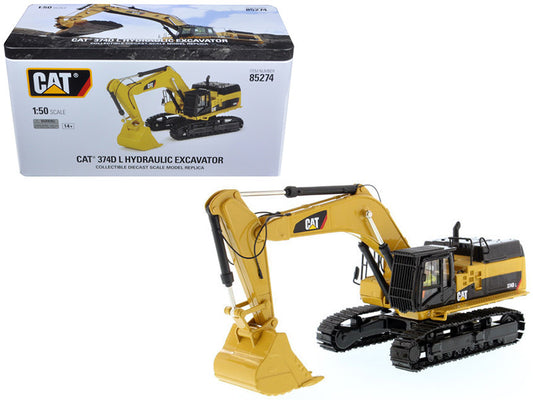 CAT Caterpillar 374D L Hydraulic Excavator with Operator "High Line" Series 1/50 Diecast Model by Diecast Masters by Diecast Masters