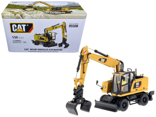 CAT Caterpillar M318F Wheeled Excavator with Operator "High Line Series" 1/50 Diecast Model by Diecast Masters by Diecast Masters