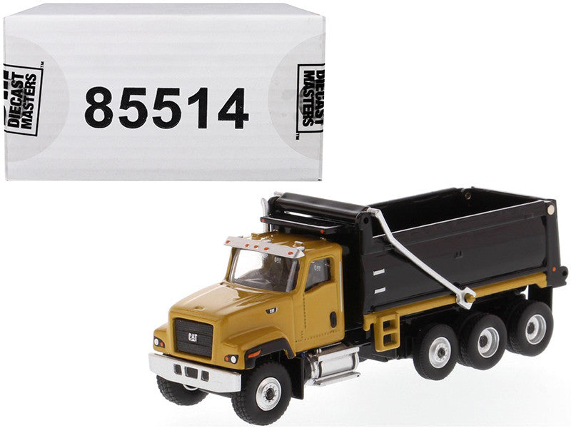 CAT Caterpillar CT681 Dump Truck Yellow and Black "High Line" Series 1/87 (HO) Scale Diecast Model by Diecast Masters by Diecast Masters