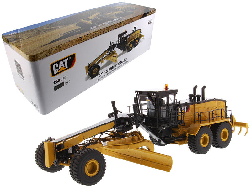 CAT Caterpillar 24 Motor Grader with Operator High Line Series 1/50 Diecast Model by Diecast Masters by Diecast Masters