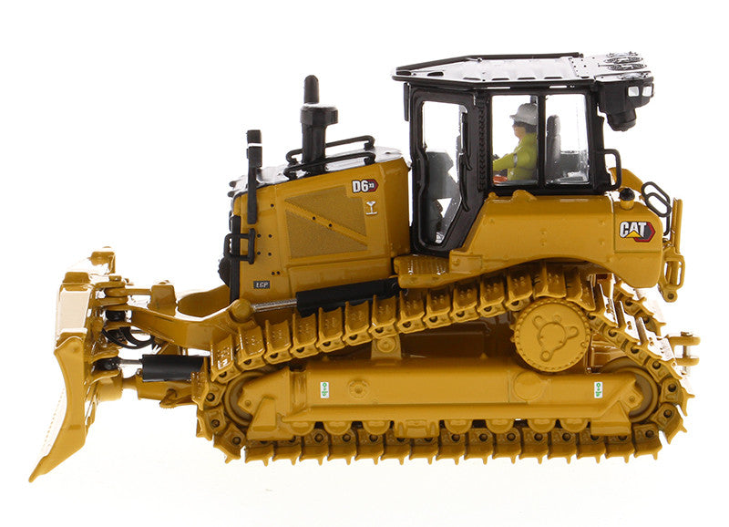 CAT Caterpillar D6 XE LGP Track Type Tractor Dozer with VPAT Blade and Operator "High Line" Series 1/50 Diecast Model by Diecast Masters by Diecast Masters