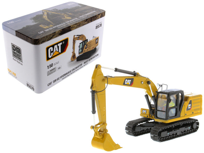 CAT Caterpillar 320 GC Hydraulic Excavator with Operator Next Generation Design "High Line Series" 1/50 Diecast Model by Diecast Masters by Diecast Masters