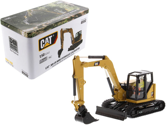 CAT Caterpillar 309 CR Next Generation Mini Hydraulic Excavator with Work Tools and Operator "High Line" Series 1/50 Diecast Model by Diecast Masters by Diecast Masters