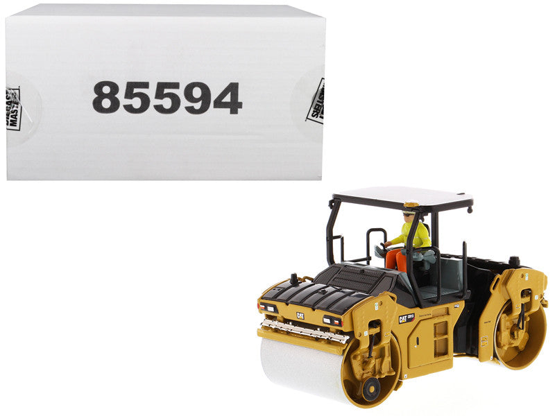 CAT Caterpillar CB-13 Tandem Vibratory Roller with ROPS (Roll Over Protective Structure) and Operator "High Line Series" 1/50 Diecast Model by Diecast Masters by Diecast Masters