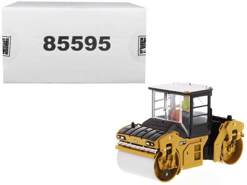 CAT Caterpillar CB-13 Tandem Vibratory Roller with Cab and Operator "High Line Series" 1/50 Diecast Model by Diecast Masters by Diecast Masters