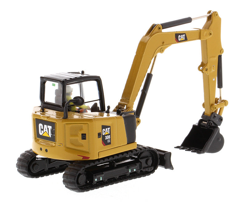 CAT Caterpillar 308 CR Next Generation Mini Hydraulic Excavator with Work Tools and Operator "High Line" Series 1/50 Diecast Model by Diecast Masters by Diecast Masters