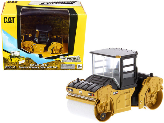 CAT Caterpillar CB-13 Tandem Vibratory Roller with Cab "Play & Collect!" Series 1/64 Diecast Model by Diecast Masters by Diecast Masters