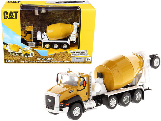 CAT Caterpillar CT660 Day Cab Tractor with McNeilus Bridgemaster Concrete Mixer "Play & Collect!" Series 1/64 Diecast Model by Diecast Masters by Diecast Masters