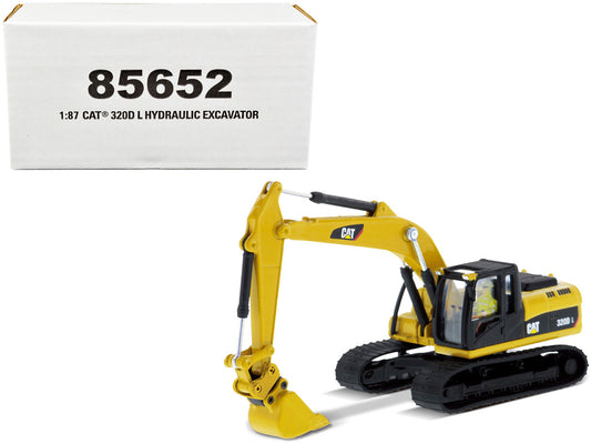CAT Caterpillar 320D L Hydraulic Excavator with Multiple Work Tools and Operator "High Line" Series 1/87 (HO) Scale Diecast Model by Diecast Masters by Diecast Masters
